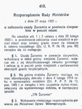 Strona z Dziennika Ustaw z 1925 roku